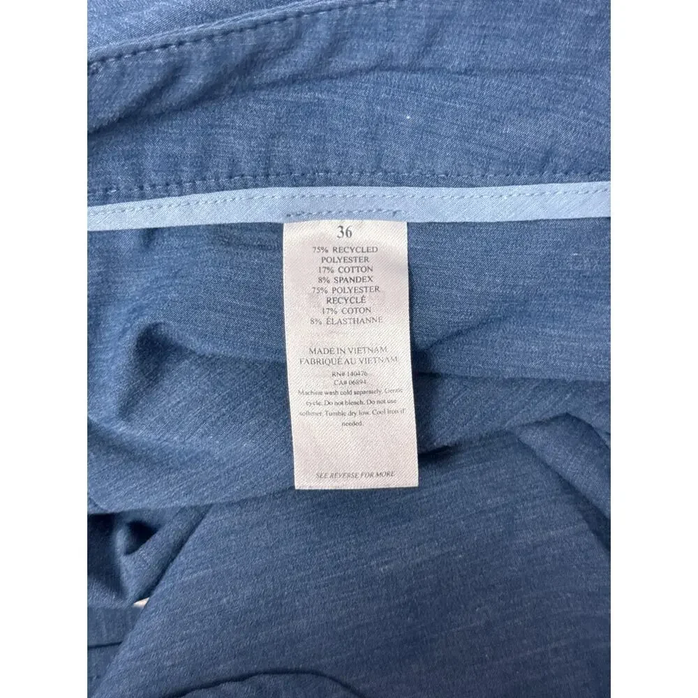 Faherty All Day Shorts 36 Mens Blue